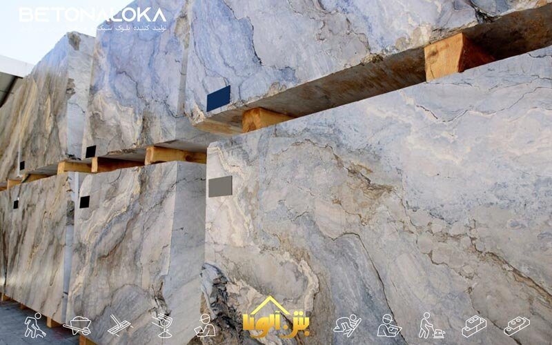 نصب روکش سنگ روی بلوک