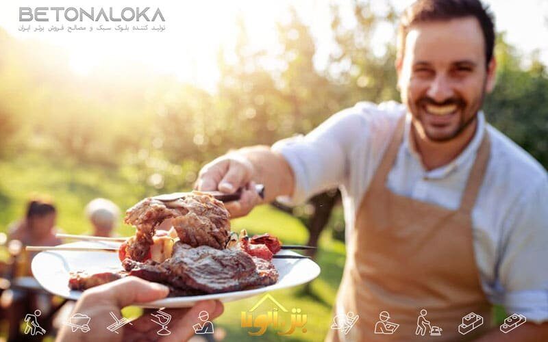 ساخت باربیکیو با بلوک سیمانی